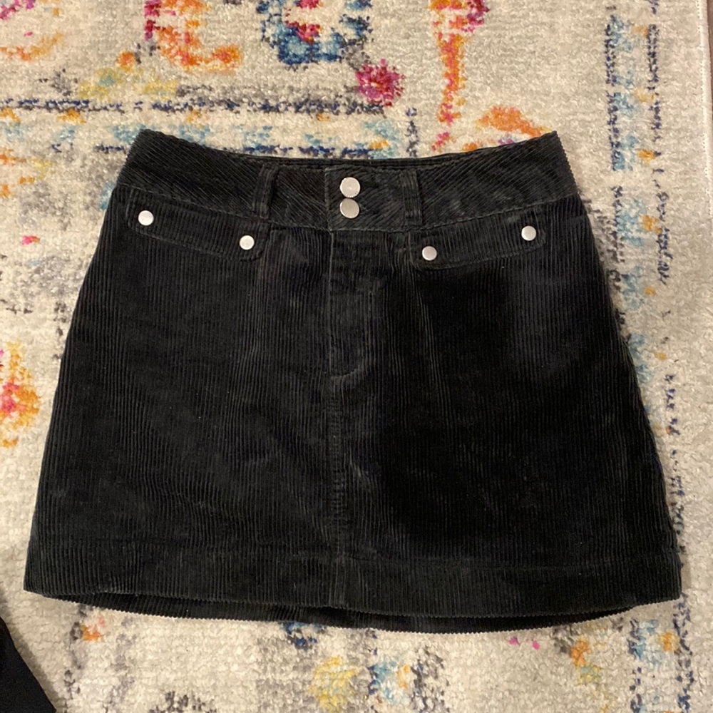 A&F Black Corduroy Skirt